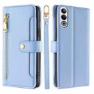 For OnePlus Ace 3V 5G Sheep Texture Cross-body Zipper Wallet Leather Phone Case(Blue) - 1