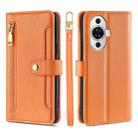 For Huawei nova 11 4G Lite Sheep Texture Cross-body Zipper Wallet Leather Phone Case(Orange) - 1
