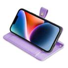 For Huawei nova 11 4G Lite Sheep Texture Cross-body Zipper Wallet Leather Phone Case(Purple) - 4