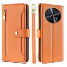 For Huawei nova 12i 4G Sheep Texture Cross-body Zipper Wallet Leather Phone Case(Orange) - 1