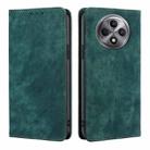 For OPPO Reno12 F 5G RFID Anti-theft Brush Magnetic Leather Phone Case(Green) - 1