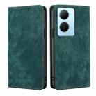 For vivo Y78 Plus 5G RFID Anti-theft Brush Magnetic Leather Phone Case(Green) - 1