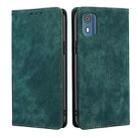 For Nokia C02 TA-1522 RFID Anti-theft Brush Magnetic Leather Phone Case(Green) - 1
