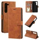 For Samsung Galaxy S23+ 5G Skin Feel RFID Blocking Leather Phone Case(Brown) - 1