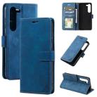 For Samsung Galaxy S23+ 5G Skin Feel RFID Blocking Leather Phone Case(Blue) - 1