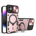 For iPhone 11 CD Texture Sliding Camshield Magnetic Holder Phone Case(Pink) - 1