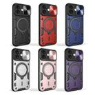 For iPhone 16 Plus CD Texture Sliding Camshield Magnetic Holder Phone Case(Black) - 2