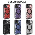 For iPhone 16e CD Texture Sliding Camshield Magnetic Holder Phone Case(Blue) - 2