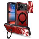 For iPhone 17 Pro Max CD Texture Sliding Camshield Magnetic Holder Phone Case(Red) - 1