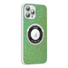 For iPhone 14 Colorful Glitter Magnetic Magsafe TPU + PC Phone Case(Colorful Green) - 1