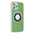 For iPhone 14 Plus Colorful Glitter Magnetic Magsafe TPU + PC Phone Case(Colorful Green) - 1