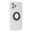 For iPhone 13 Colorful Glitter Magnetic Magsafe TPU + PC Phone Case(White) - 1