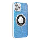 For iPhone 12 Colorful Glitter Magnetic Magsafe TPU + PC Phone Case(Blue) - 1