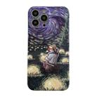 For iPhone 14 Oil Painting Pattern Glossy PC Phone Case(Field) - 1
