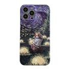 For iPhone 14 Plus Oil Painting Pattern Glossy PC Phone Case(Field) - 1