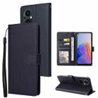 For OPPO A96 5G / Reno7 Z / Reno8 Z Multifunctional 3 Card Slots Leather Phone Case(Navy Blue) - 1