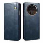 For OPPO Find X6 Pro Oil Wax Crazy Horse Texture Leather Phone Case(Navy Blue) - 1