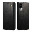 For OPPO Reno10 Global / Reno10 Pro Global Oil Wax Crazy Horse Texture Leather Phone Case(Black) - 1