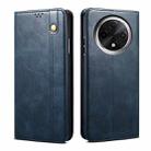 For OPPO A3 Pro 5G Oil Wax Crazy Horse Texture Leather Phone Case(Navy Blue) - 1