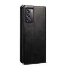 For OPPO Reno12 5G Global Oil Wax Crazy Horse Texture Leather Phone Case(Black) - 3