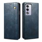 For OPPO A3 Pro 5G Global Oil Wax Crazy Horse Texture Leather Phone Case(Navy Blue) - 1