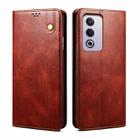 For OPPO A3 Pro 5G Global Oil Wax Crazy Horse Texture Leather Phone Case(Brown) - 1