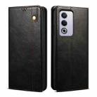 For OPPO A3 Pro 5G Global Oil Wax Crazy Horse Texture Leather Phone Case(Black) - 1