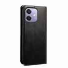 For OPPO A3X 5G India Oil Wax Crazy Horse Texture Leather Phone Case(Black) - 3