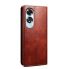 For OPPO A60 Oil Wax Crazy Horse Texture Leather Phone Case(Brown) - 3