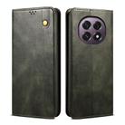 For OPPO F29 5G Global Oil Wax Crazy Horse Texture Leather Phone Case(Dark Green) - 1