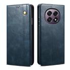 For OPPO F29 5G Global Oil Wax Crazy Horse Texture Leather Phone Case(Navy Blue) - 1