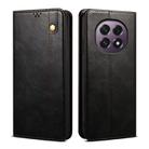 For OPPO F29 5G Global Oil Wax Crazy Horse Texture Leather Phone Case(Black) - 1