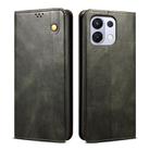 For OPPO K13 5G India Oil Wax Crazy Horse Texture Leather Phone Case(Dark Green) - 1