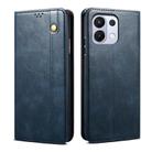For OPPO K13 5G India Oil Wax Crazy Horse Texture Leather Phone Case(Navy Blue) - 1
