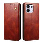 For OPPO K13 5G India Oil Wax Crazy Horse Texture Leather Phone Case(Brown) - 1