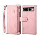 For Google Pixel 7a ESEBLE Retro Frosted RFID Flip Leather Phone Case(Rose Gold) - 1