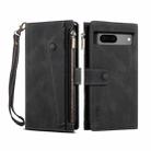 For Google Pixel 7a ESEBLE Retro Frosted RFID Flip Leather Phone Case(Black) - 1