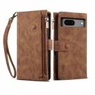 For Google Pixel 7a ESEBLE Retro Frosted RFID Flip Leather Phone Case(Brown) - 1