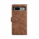 For Google Pixel 8A ESEBLE Retro Frosted RFID Flip Leather Phone Case(Brown) - 3