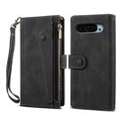 For Google Pixel 9 / 9 Pro ESEBLE Retro Frosted RFID Flip Leather Phone Case(Black) - 1