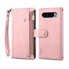 For Google Pixel 9 / 9 Pro ESEBLE Retro Frosted RFID Flip Leather Phone Case(Rose Gold) - 1