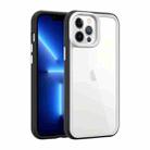 For iPhone 11 Color Frame 2 in 1 Hollow Cooling Phone Case(Black) - 1