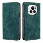 For Honor Magic6 Pro RFID Anti-theft Brush Magnetic Leather Phone Case(Green) - 1