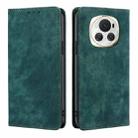 For Honor Magic6 RFID Anti-theft Brush Magnetic Leather Phone Case(Green) - 1