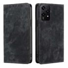 For Honor 200 Lite 5G Global RFID Anti-theft Brush Magnetic Leather Phone Case(Black) - 1