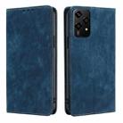 For Honor 200 Lite 5G Global RFID Anti-theft Brush Magnetic Leather Phone Case(Blue) - 1