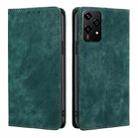 For Honor 200 Lite 5G Global RFID Anti-theft Brush Magnetic Leather Phone Case(Green) - 1