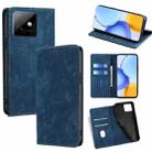 For Honor X60 GT 5G RFID Anti-theft Brush Magnetic Leather Phone Case(Blue) - 1