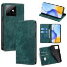 For Honor X60 GT 5G RFID Anti-theft Brush Magnetic Leather Phone Case(Green) - 1