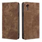 For Samsung Galaxy Xcover 7 5G RFID Anti-theft Brush Magnetic Leather Phone Case(Brown) - 1